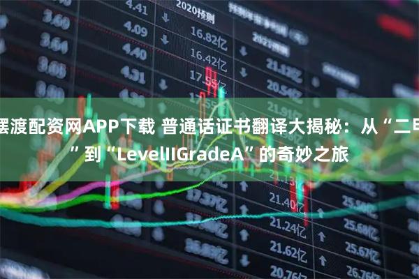 摆渡配资网APP下载 普通话证书翻译大揭秘：从“二甲”到“LevelIIGradeA”的奇妙之旅